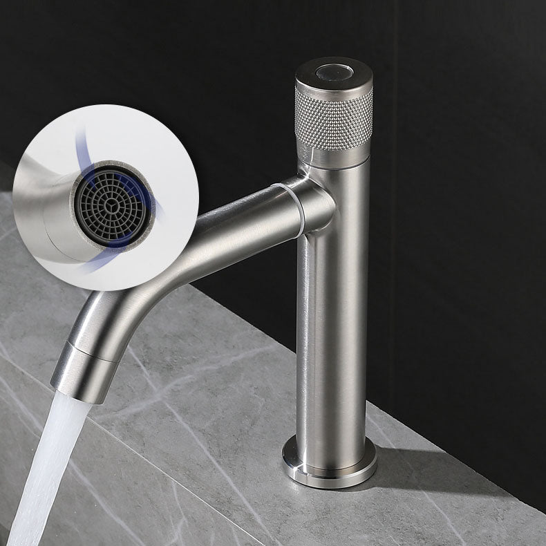 Modern Vessel Sink Faucet Stainless Steel Single Handle Low Arc Vessel Faucet