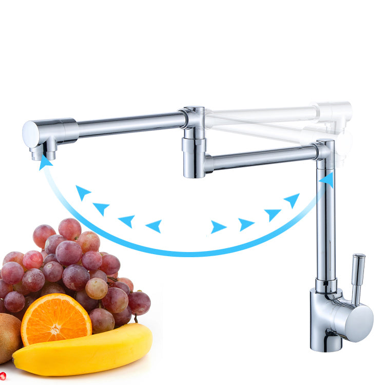 Modern Faucet 1-Handle 1-Hole Brass Single Level Low Profile Pot Filler Kitchen Faucet
