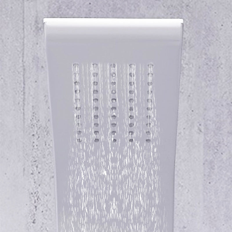 White Shower Screen Set Smart Constant Temperature Bathroom Waterfall Rain Shower Head