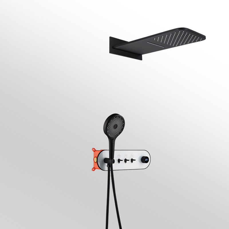 Black Shower Set into The Wall Hidden Bathroom Shower All Copper