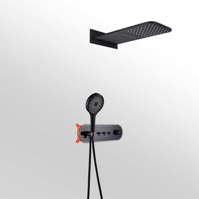 Black Shower Set into The Wall Hidden Bathroom Shower All Copper