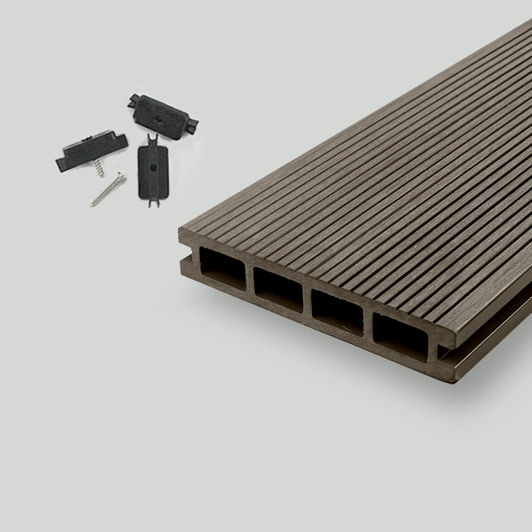 Modern Outdoor Deck Plank Striped Pattern Waterproof Slip Resistant Floor Board