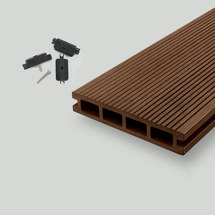 Modern Outdoor Deck Plank Striped Pattern Waterproof Slip Resistant Floor Board