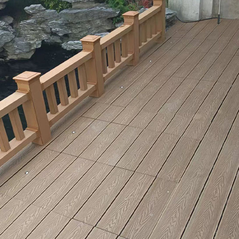 Deck Plank Wooden Waterproof Snapping Embossed Decking Tiles