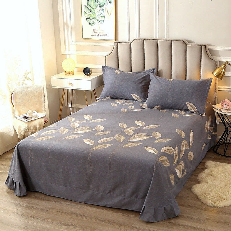 1 Piece Sheet Printing Cotton Non-Pilling Breathable Bed Sheet