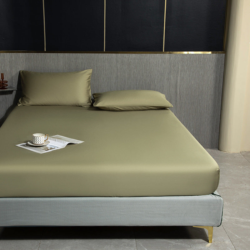 Sateen Weave Sheet Whole Colored Soft Breathable Fitted Sheet