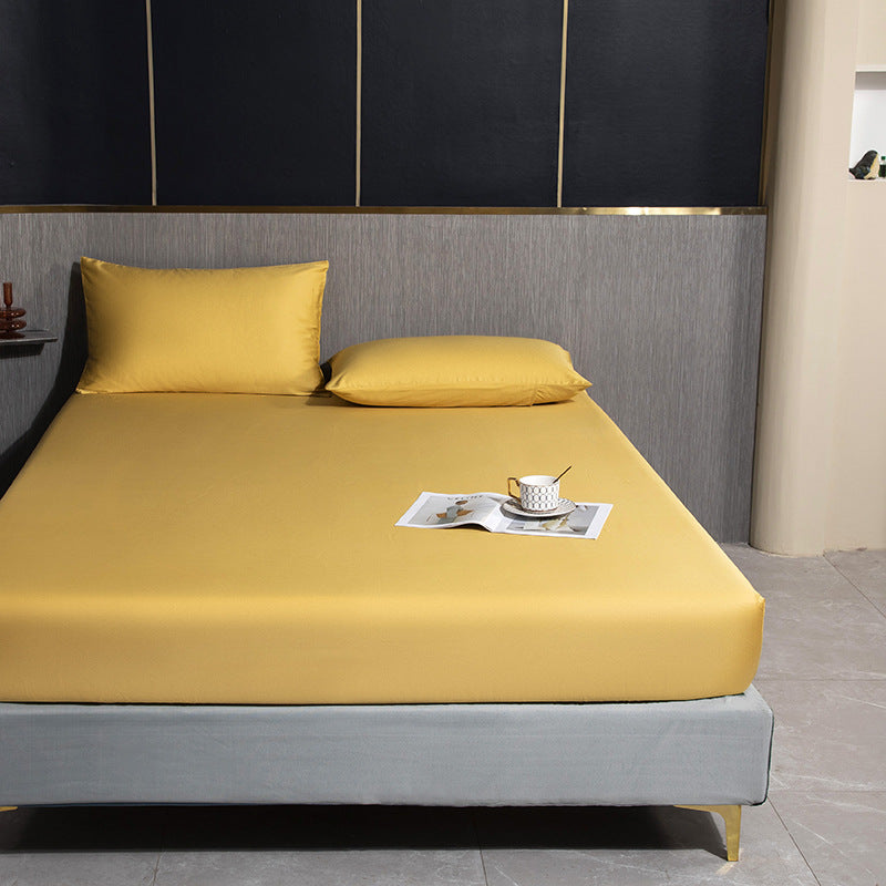 Sateen Weave Sheet Whole Colored Soft Breathable Fitted Sheet