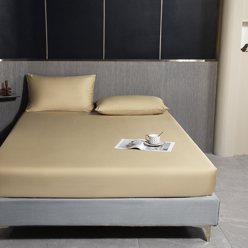 Sateen Weave Sheet Whole Colored Soft Breathable Fitted Sheet