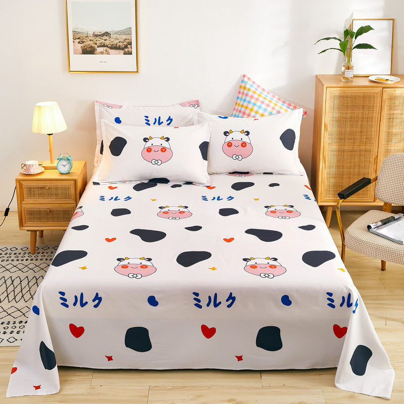 Cotton Bed Sheet Printing Breathable Non-Pilling Fade Resistant 1 Piece Sheet