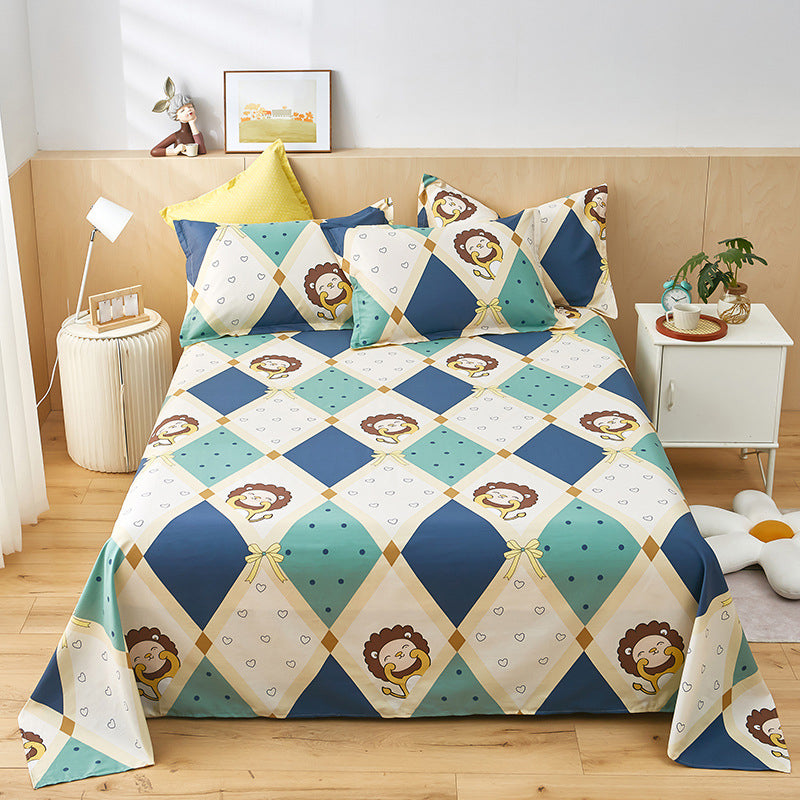 Cotton Bed Sheet Printing Breathable Non-Pilling Fade Resistant 1 Piece Sheet