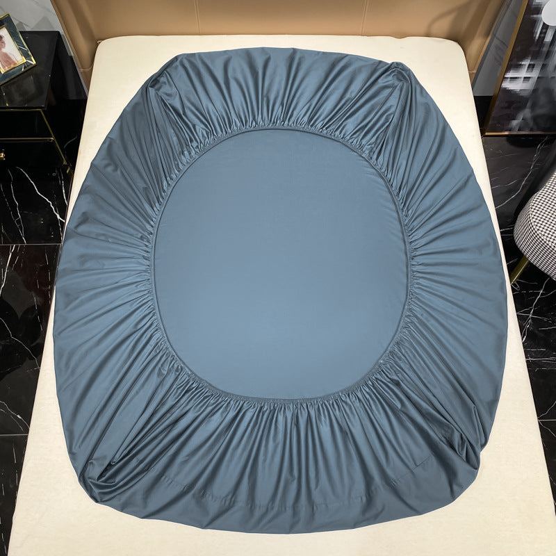 Solid Color Sheet Sateen Weave 1 Piece Breathable Soft Fitted Sheet