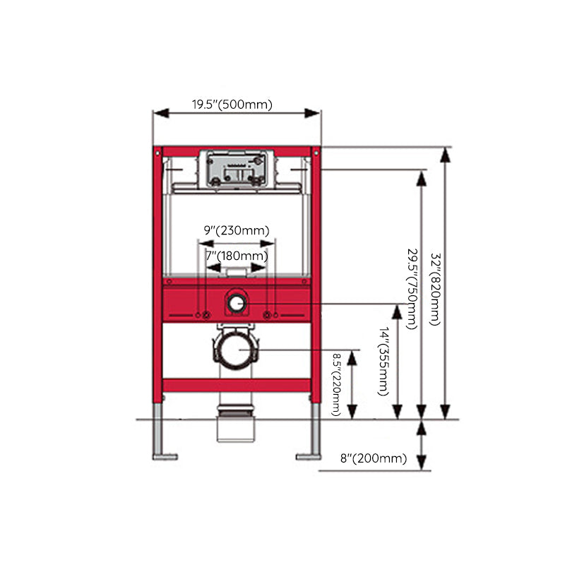 Contemporary Wall Hung Toilet Bowl Polished Finish Toilet with Glazed Surface