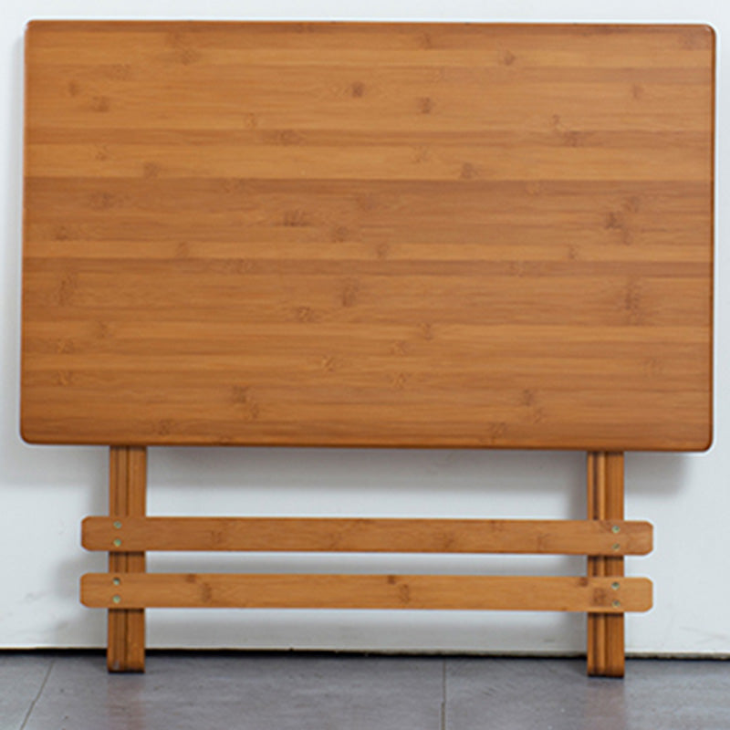 Natural Color Bamboo Writing Desk School Family Children Liftable Folding Study Table