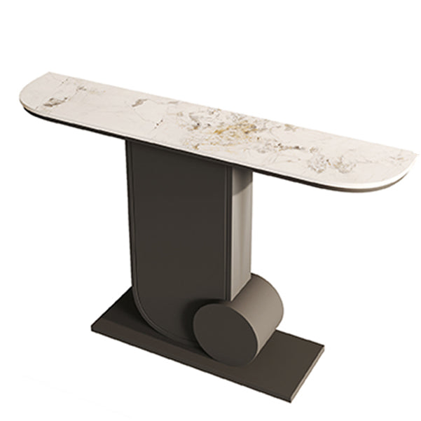 Modern Stone Console Table Stain Resistant Console Sofa Table for Hall