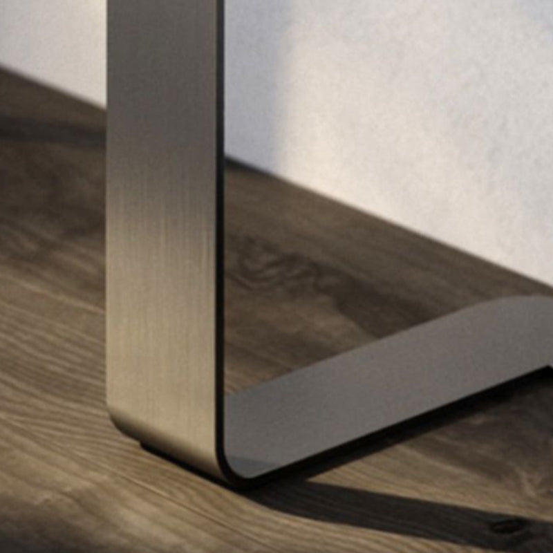 Stone Half Moon Console Table Modern 13.78" W Accent Table for Hall