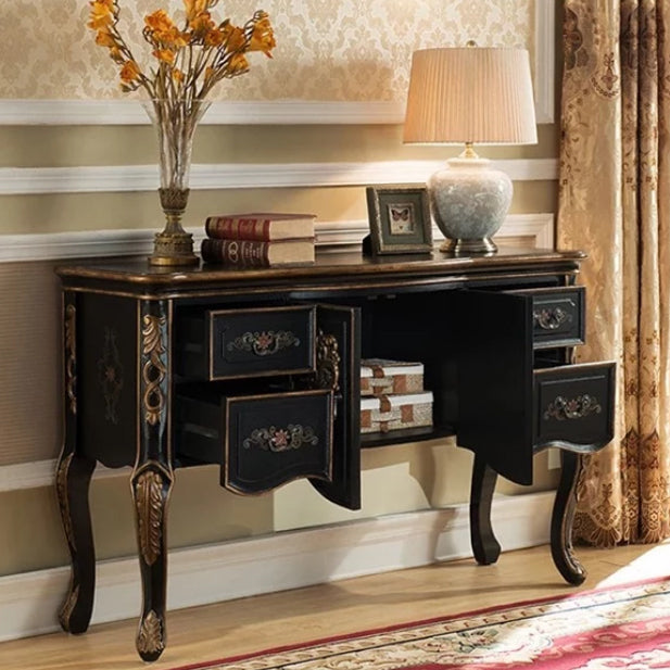 French Country Wooden Console Table Rectangle Console Sofa Table for Hall