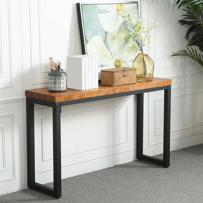 Mid-Century Modern Wood Accent Table Rectangle Console Sofa Table for Hall