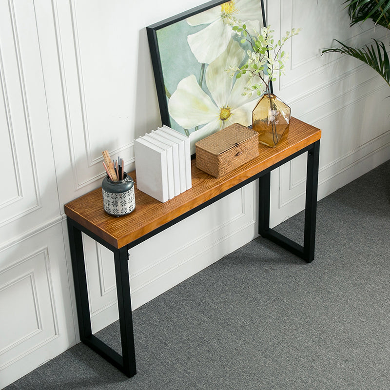 Mid-Century Modern Wood Accent Table Rectangle Console Sofa Table for Hall