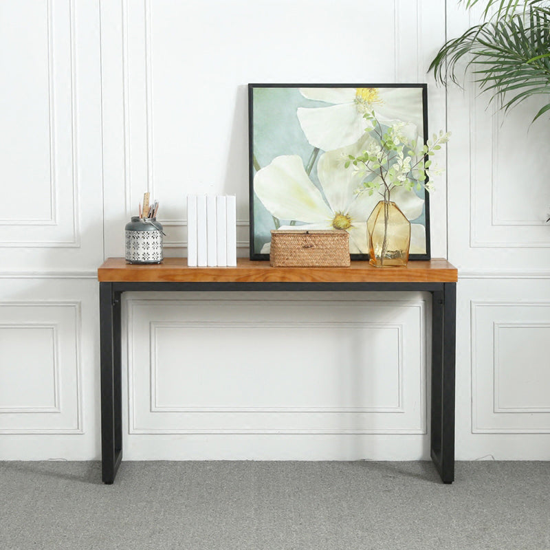Mid-Century Modern Wood Accent Table Rectangle Console Sofa Table for Hall