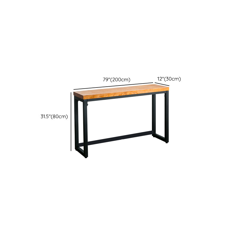 Mid-Century Modern Wood Accent Table Rectangle Console Sofa Table for Hall