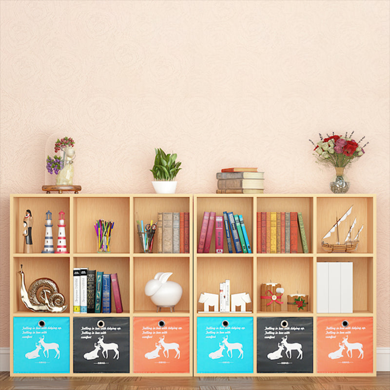 Closed Back Standard Bookcase Contemporary Engineered Wood Bookshelf