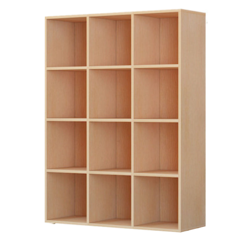 Closed Back Standard Bookcase Contemporary Engineered Wood Bookshelf