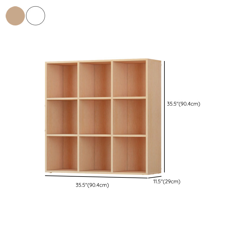 Closed Back Standard Bookcase Contemporary Engineered Wood Bookshelf