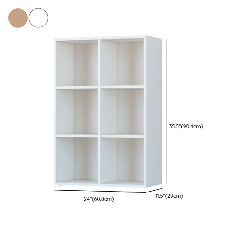 Closed Back Standard Bookcase Contemporary Engineered Wood Bookshelf