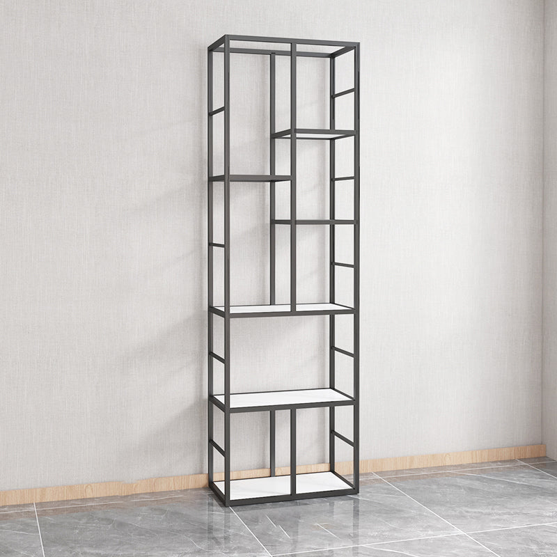 Glam Engineered Wood Bookshelf Open Back Standard Bookcase with Shelves