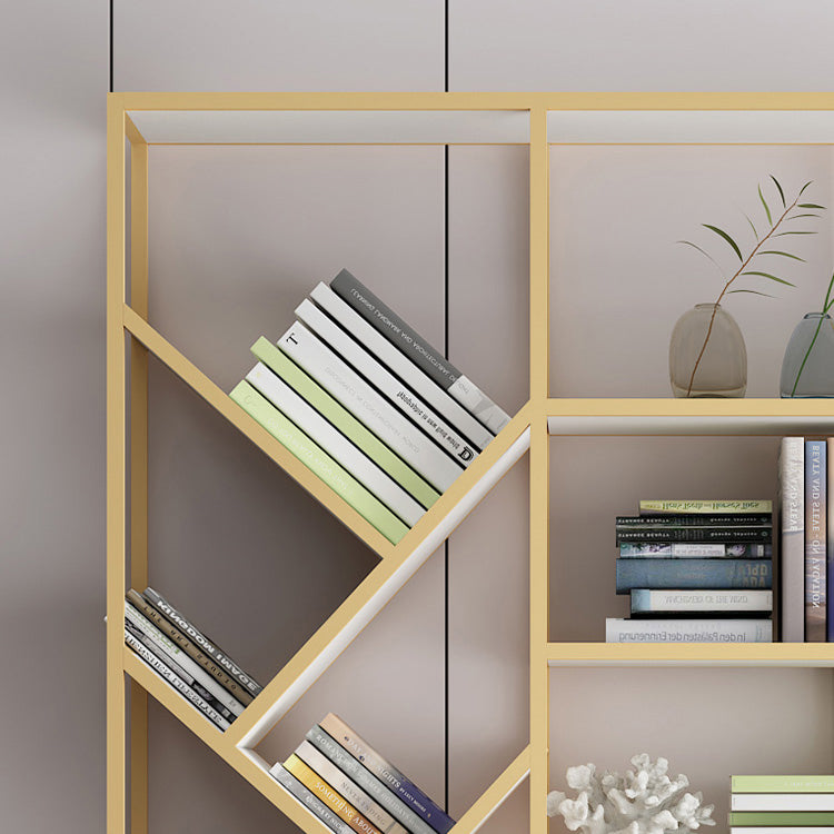 Glam Metal Bookshelf Standard Open Back Bookcase with Shelves