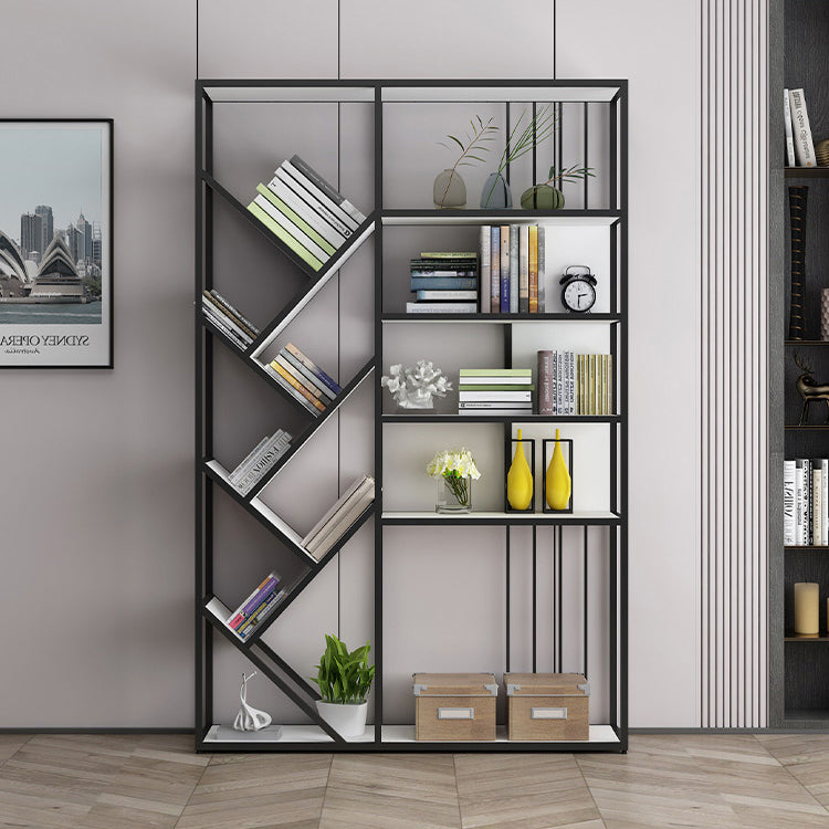 Glam Metal Bookshelf Standard Open Back Bookcase with Shelves