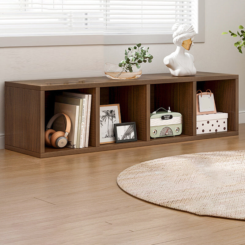 Contemporary Standard Bookshelf Engineered Wood Closed Back Bookcase