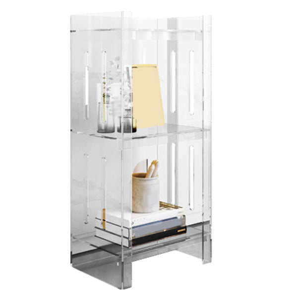 Modern Style Closed Back Bookcase Acrylic Standard Bookshelf