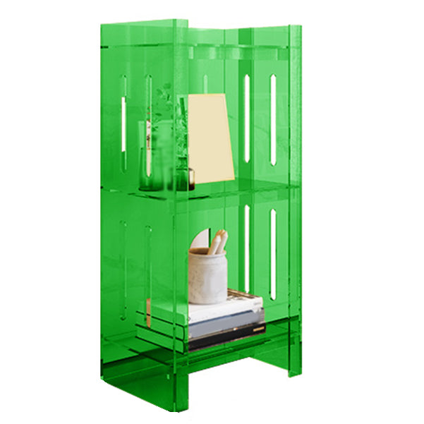 Modern Style Closed Back Bookcase Acrylic Standard Bookshelf