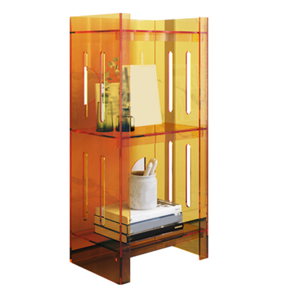 Modern Style Closed Back Bookcase Acrylic Standard Bookshelf