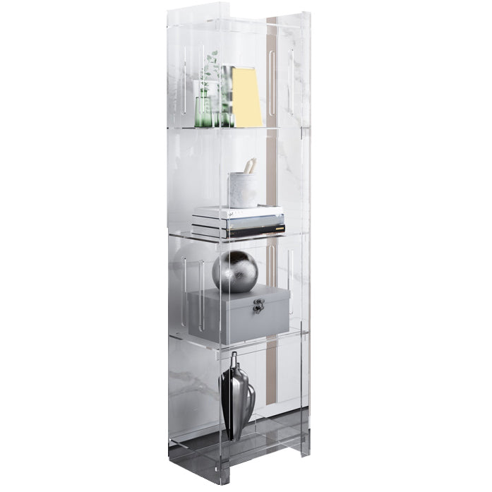 Modern Style Closed Back Bookcase Acrylic Standard Bookshelf
