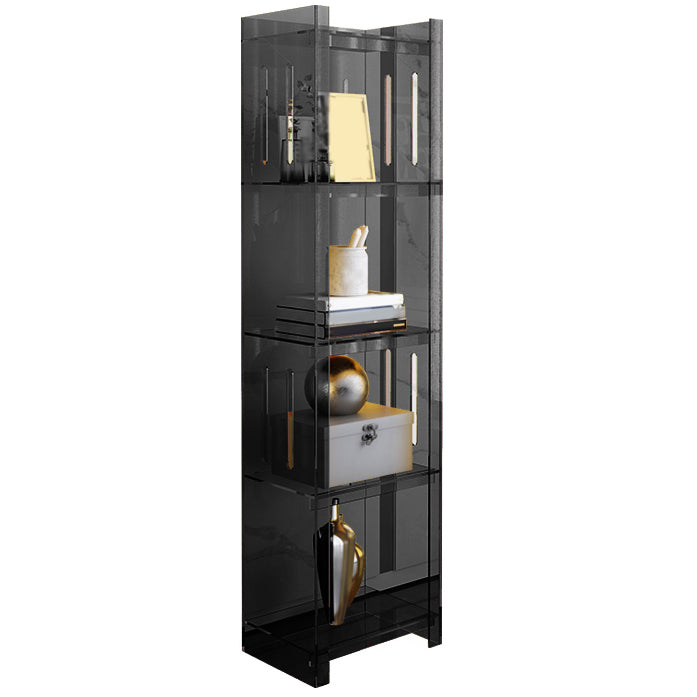 Modern Style Closed Back Bookcase Acrylic Standard Bookshelf