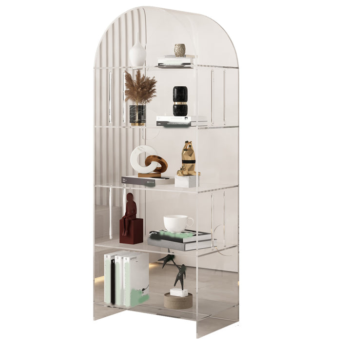 Acrylic Closed Back Standard Bookshelf Modern Style Bookcase