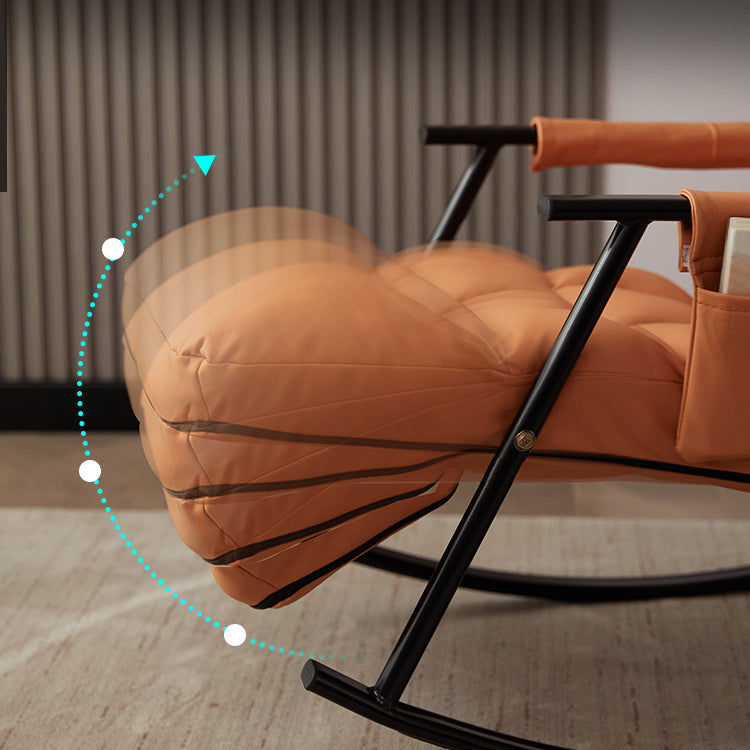 Single Style Rocking Chair Iron Base Lazy Sofa Chair for Living Room