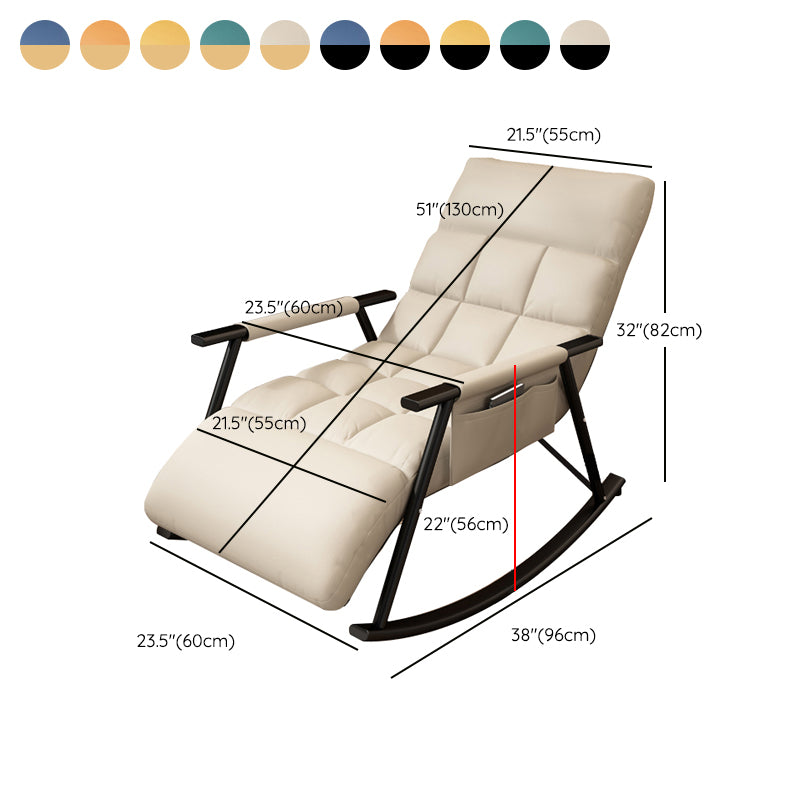 Single Style Rocking Chair Iron Base Lazy Sofa Chair for Living Room