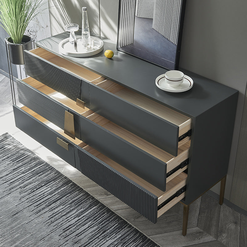 Ultra-Modern Double Dresser Wood Storage Chest Dresser for Bedroom