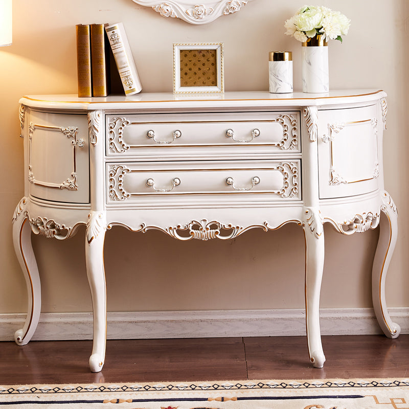 Victoria Oak Console Table Free Form Console Accent Table for Hall