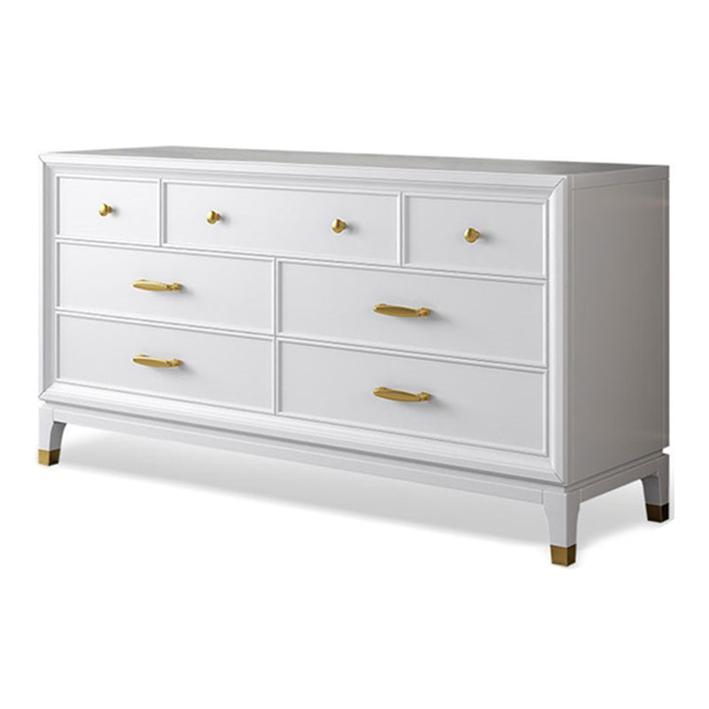 Ultra-Modern Double Dresser White Storage Chest Dresser for Bedroom
