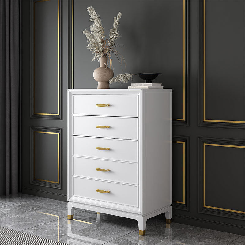 Ultra-Modern Double Dresser White Storage Chest Dresser for Bedroom