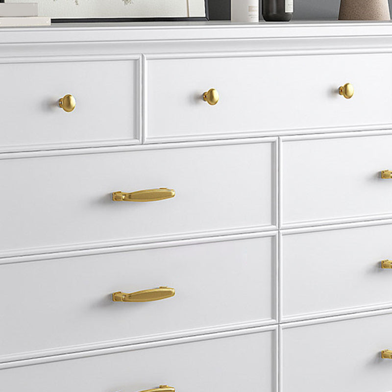 Ultra-Modern Double Dresser White Storage Chest Dresser for Bedroom