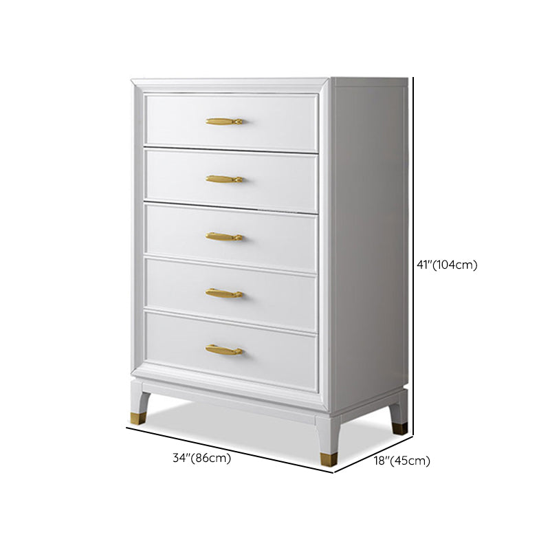 Ultra-Modern Double Dresser White Storage Chest Dresser for Bedroom
