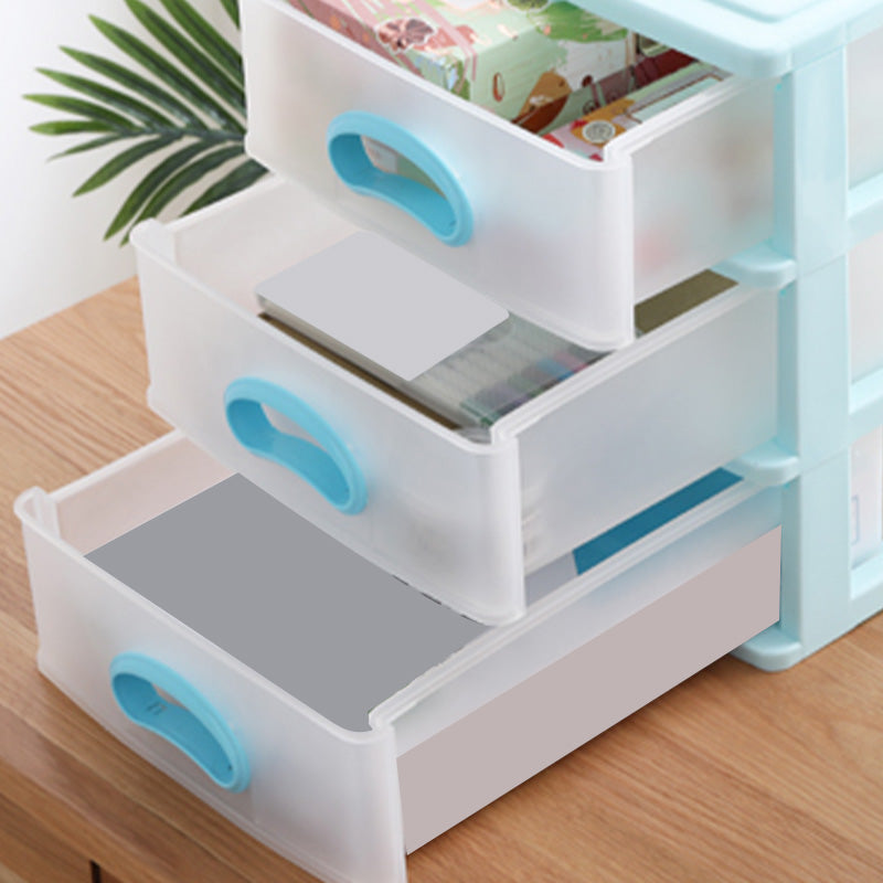 Drawers Filing Cabinet Contrast Color Plastic Vertical Filing Cabinet