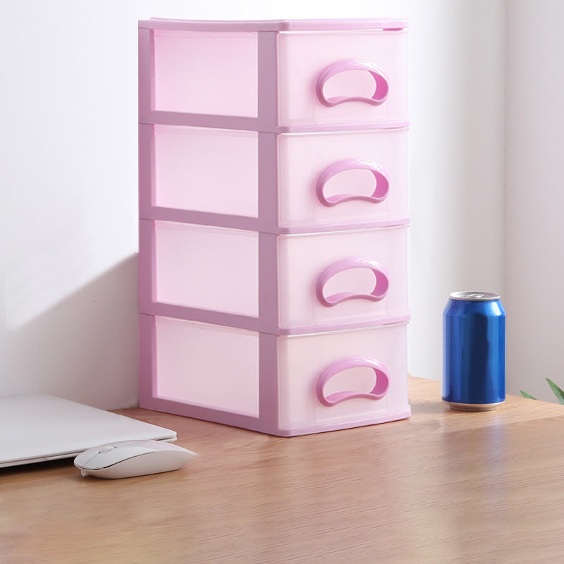 Drawers Filing Cabinet Contrast Color Plastic Vertical Filing Cabinet