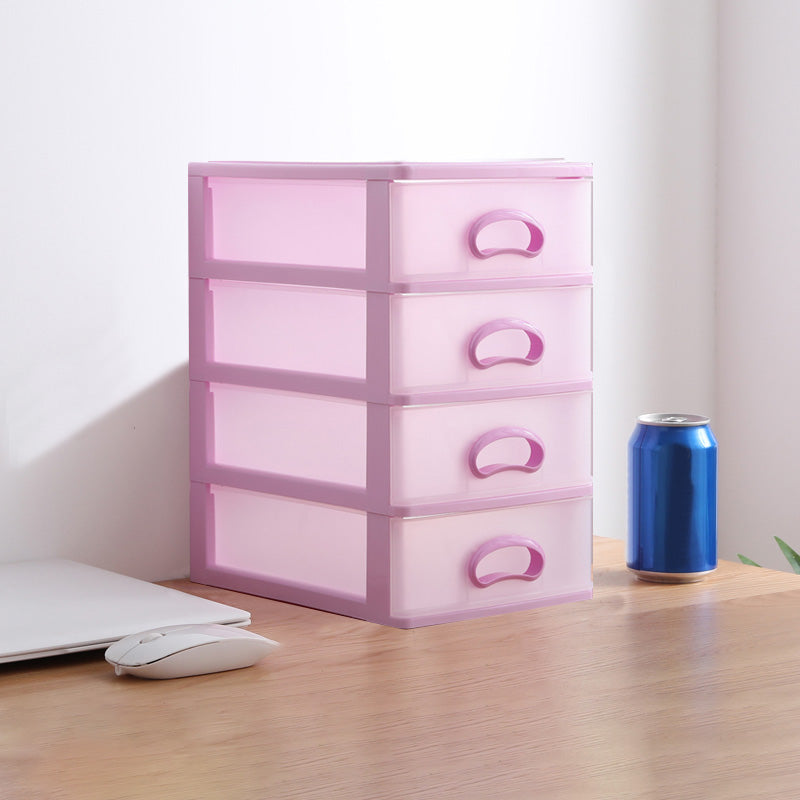 Drawers Filing Cabinet Contrast Color Plastic Vertical Filing Cabinet