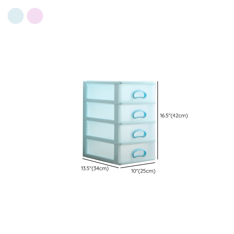 Drawers Filing Cabinet Contrast Color Plastic Vertical Filing Cabinet
